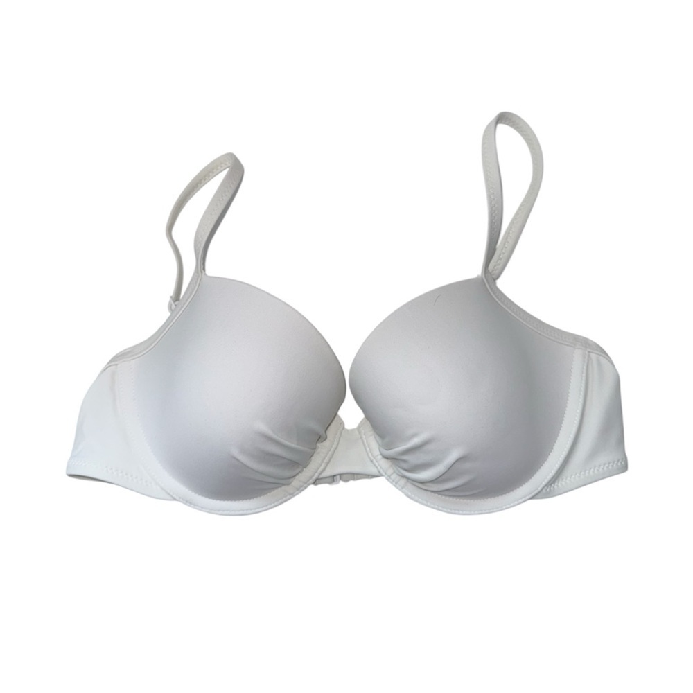 Aerie Lightly Lined Underwire Push-up Solid White Bikini Swim Top 34C Women’s